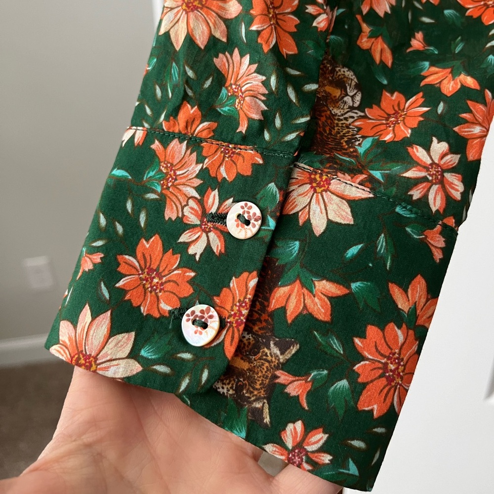 FARM Rio Multi-Print Floral Ruffled Peasant Blouse - Picture 8 of 11